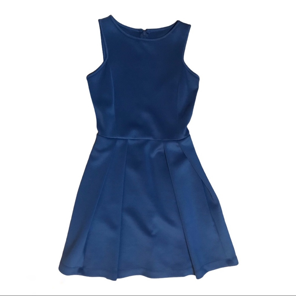 Elegant rich blue A line dress